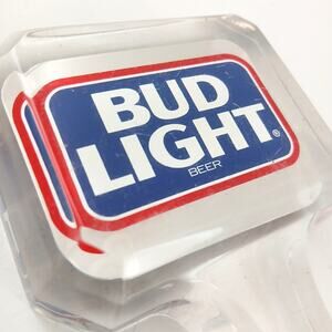Vintage Bud Light Beer Tap Handle Clear Acrylic Bar Pub Draft Tower Faucet Pull